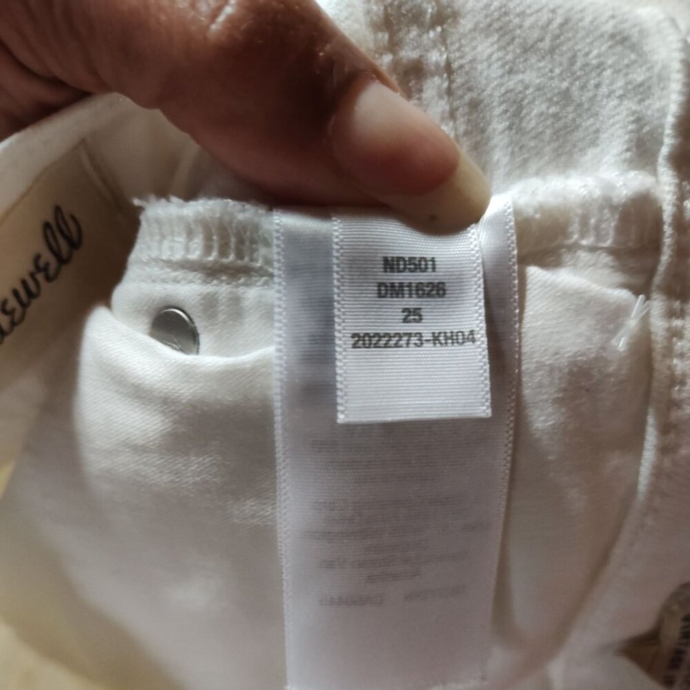 Madewell White The Perfect Vintage Jean High Rise Women Size 25 Skinny Leg ND501 - Picture 7 of 8